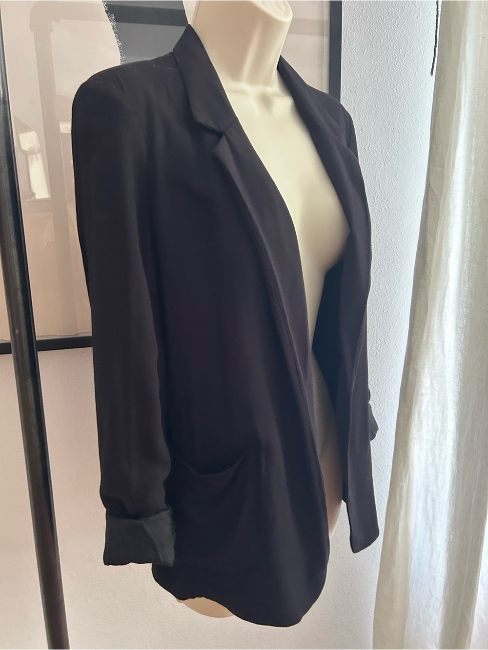 Talula by Aritzia Open Front Blazer — Black, Size 0